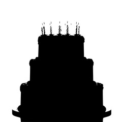 Illuminating Birthday Cake Awaiting Celebration With Numerous Glowing Candles Shining Brightly