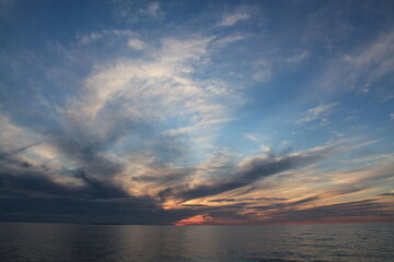 sunset over the sea