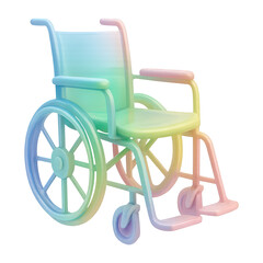 PNG Colorful gradient wheelchair illustration.