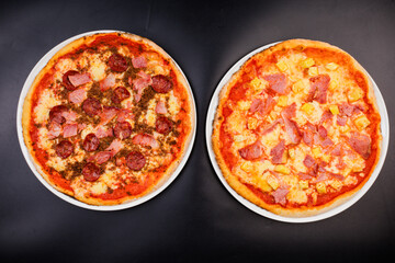 pizza on a white background