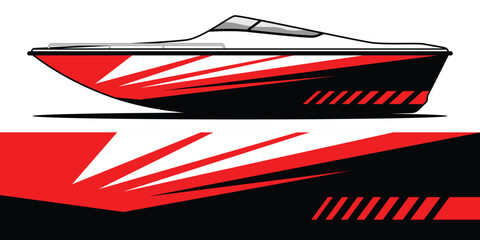 Graphic Speed Boat vinyl wrap sticker design 7