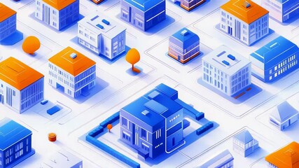 Futuristic smart city connecting buildings with digital network - Powered by Adobe