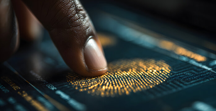 professional digital online account sign up verificaion process and official iformation and documents auhentication for KYC or kno your customer regulationswith fingerprint and photoID scanning