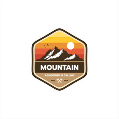 Mountains logo design vector template illustration
