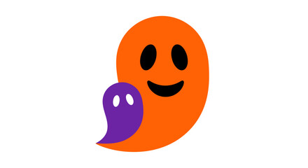 Fototapeta premium Cute and friendly halloween ghost vector illustration for holiday celebration