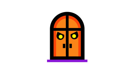 Spooky entrance portal design for mysterious stories and animated graphics