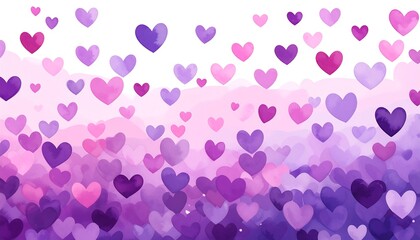 Obraz premium Abstract hearts in soft pastel purples and pinks