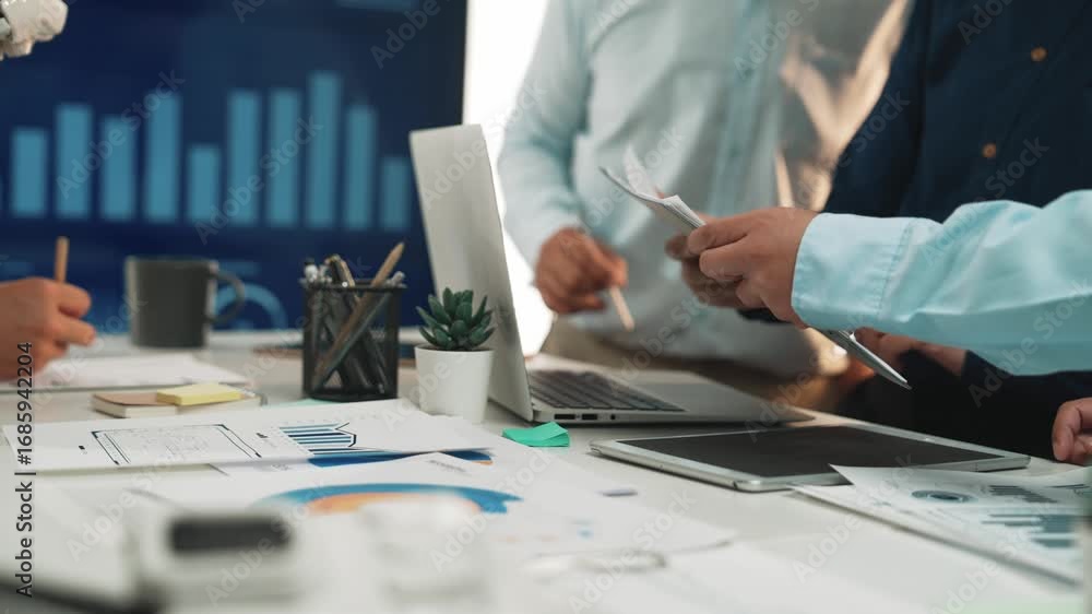 Poster ai-powered solutions assisting consultants in refining corporate planning, tracking key performance 