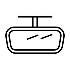 Rearview Mirror vector line icon design