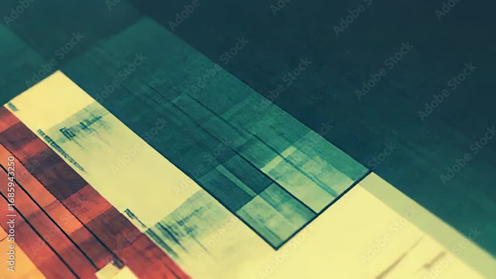 Poster abstract geometric background showing intertwined lines and rectangles