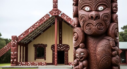 Intricate carvings and traditional meeting house: Immerse yourself in the world of Maori culture.