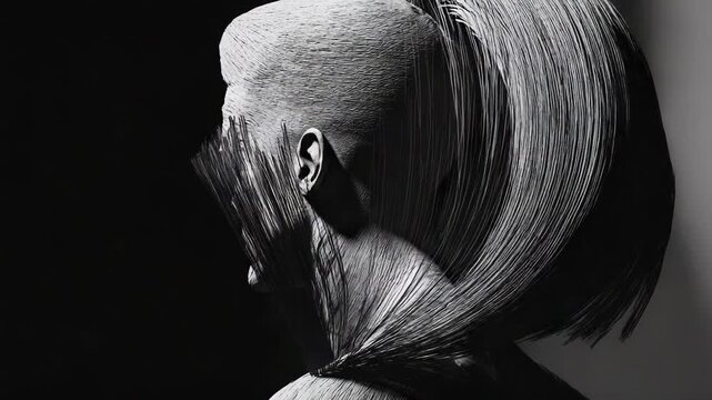 Wooden sculpture depicting mental health issues and trauma
