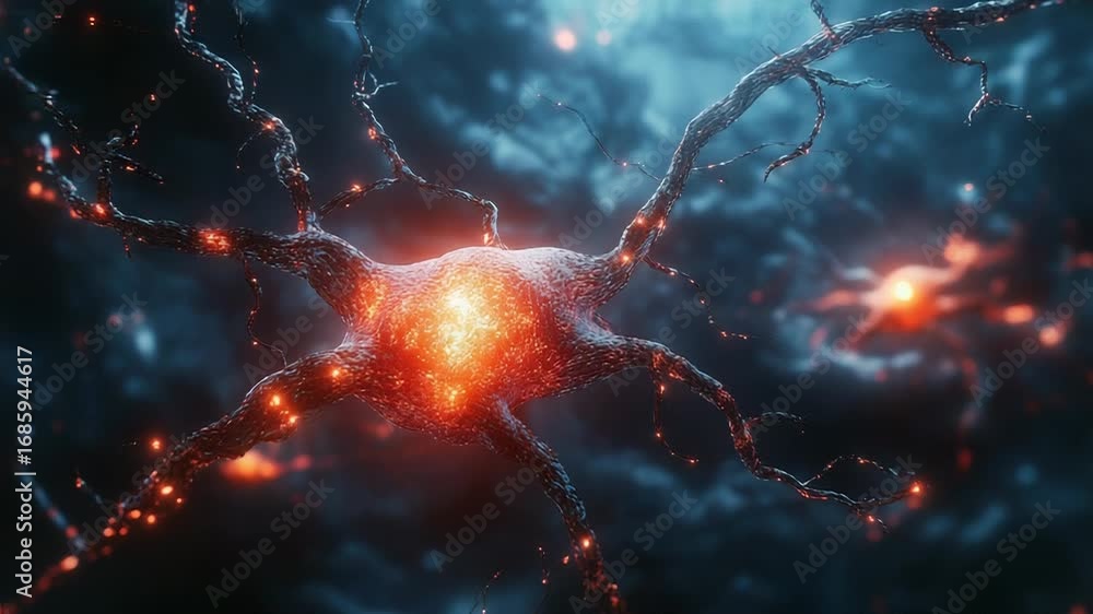 Poster neuron transmitting signals in the nervous system