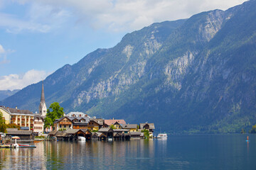 View of the traditional town of Hallstat, Austria