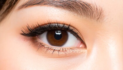 Obraz premium Close-up of a woman's eye with makeup (1)
