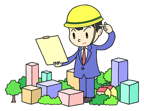 経済のイラスト - 都市開発・アーバンリニューアル・都市計画