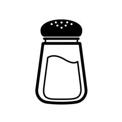 Minimalist Salt Shaker Illustration for Culinary and Cooking Designs