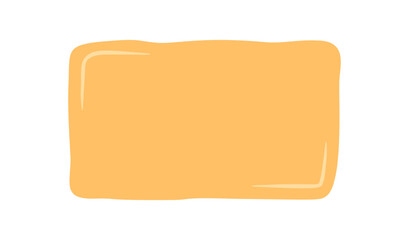 Hand drawn organic rectangle patch with abstract squiggle shape. Blob and doodle form frame, with soft background and area for text, ideal for creative card or mockup uses.