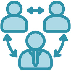 Collaborate Icon Mini Illustration Icon. Use For Modern Concept, Print, Ui, Ux Kit, Web And App Development. Vector Related To Office, Education, Examination And More