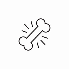 bone crack icon sign vector