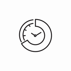 clock time share icon sign vector