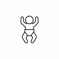 crawling baby icon sign vector