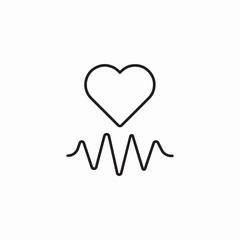heart arrhythmia icon sign vector