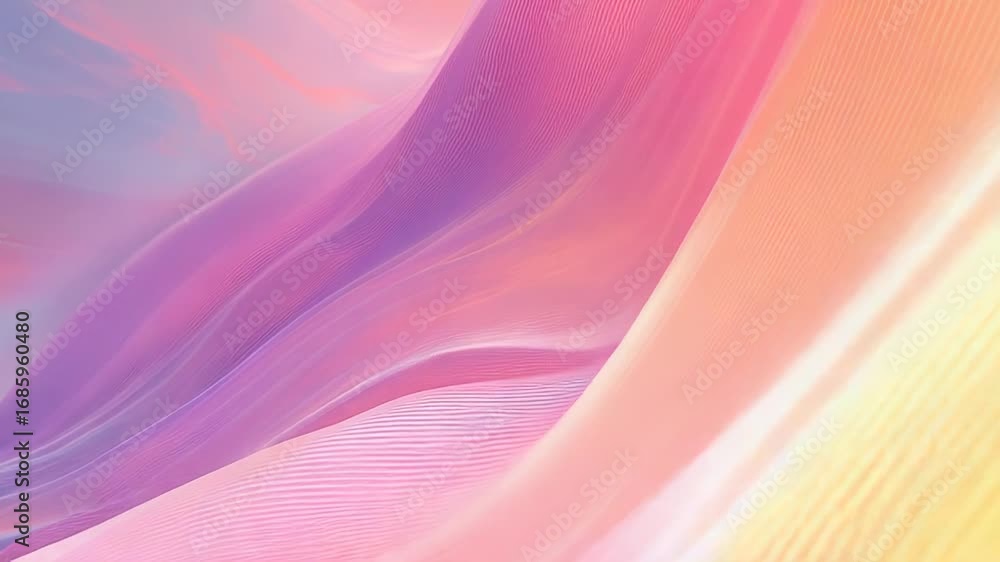 Poster pastel color palette creating smooth wavy pattern