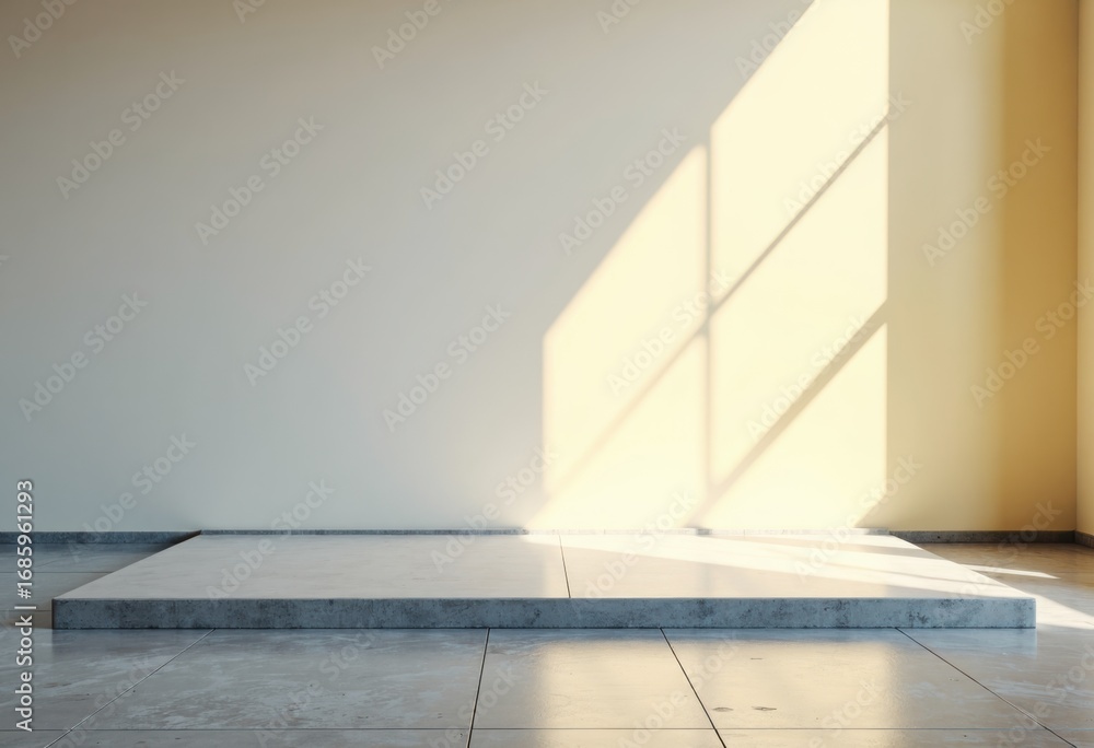 Poster delivery staging area featuring a clean loading platform with natural light