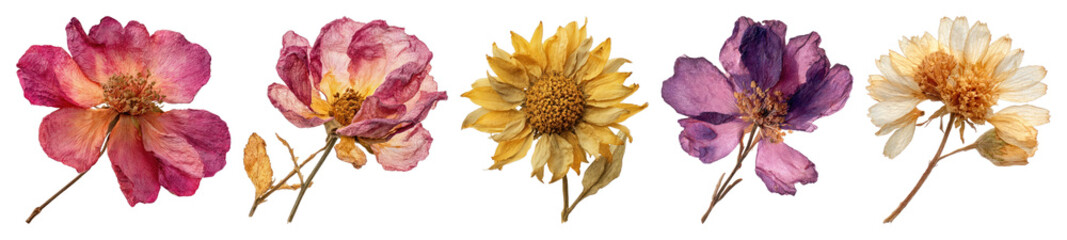 Naklejka premium Vibrant dried flowers arrangement