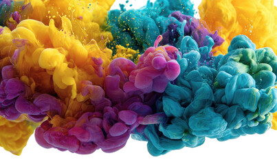 Vibrant swirling colors of ink in liquid (2)