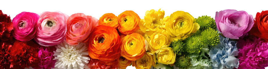 Colorful bouquet of various flowers