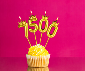 Candle number 7500 - Number of followers or likes