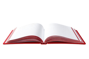 Open red book, blank pages (1)