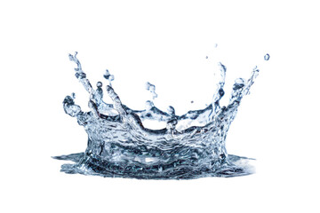 Water splash crown shape against black