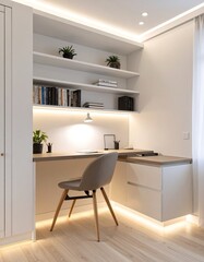Fototapeta premium Modern corner home office
