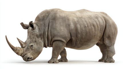 Obraz premium Rhinoceros profile shot
