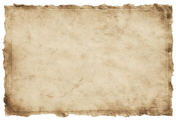 Aged, parchment-like paper with distressed edges