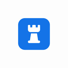 castle strategy icon sign vector