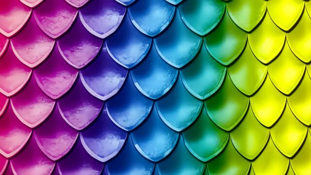 Rainbow Scales: A visually striking close-up of a dragon scale pattern bursting with vibrant colors, evoking a sense of fantasy and artistic flair.