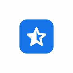 rating half star icon sign vector
