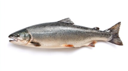 Obraz premium Salmon on white background (1)
