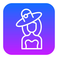 Spring Woman Vector Icons