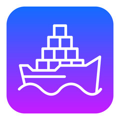 Cargo Ship Vector Icons