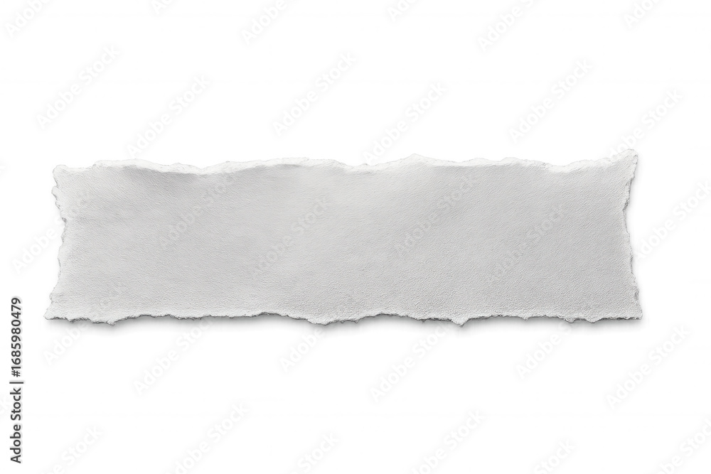 Poster ripped horizontal blank paper with transparent background, perfect for adding text or designs