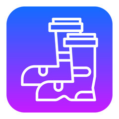 Firefighter Boots Vector Icons