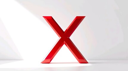 Obraz premium vibrant red 3D 'X