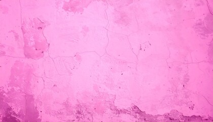 A distressed pink wall displays cracks and peeling paint, showing its age and texture