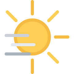 Windy Sun Icon