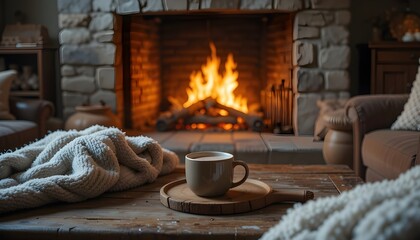 Cozy Fireplace Scene